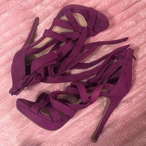 wild diva suede heels